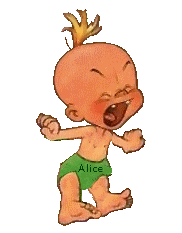 création et animation d'Alice : gif colère 