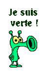 animation réalisée par Alice : je suis verte