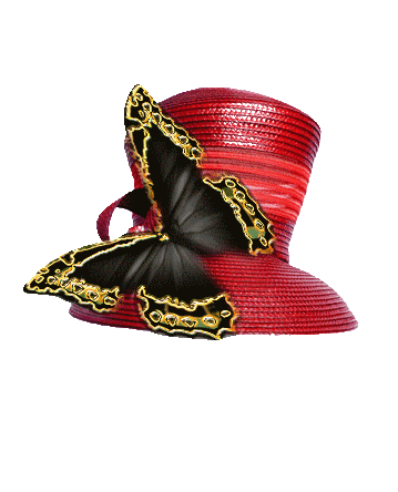 cra de Alice : chapeau papillon 