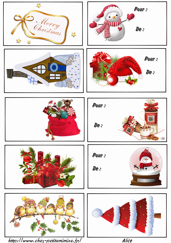 Étiquettes cadeaux Noël à imprimer chez vous - smartphoto BE FR