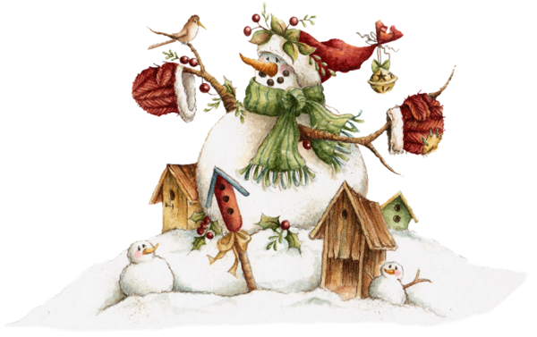 tube noël : bonhomme de neige