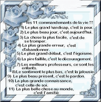 les 11 commandements de la vie 