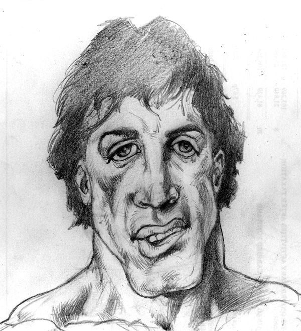 caricature stallone